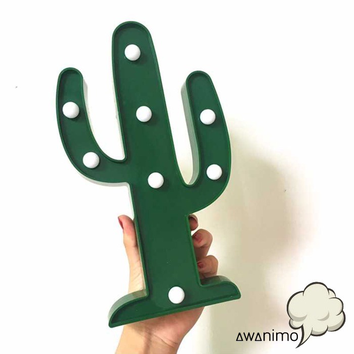 Lampu Meja Hias Dekorasi Marquee Light LED Decoration Lamp Design Kaktus Aesthetic