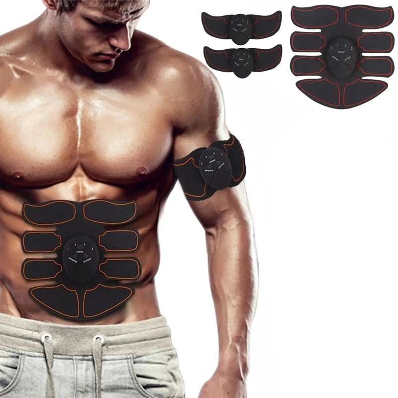 Alat Stimulator Terapi EMS Otot Six Pack Muscle Stimulator Machine Slimming Massager ABS Abdominal Muscle Alat Pendamping Olahraga Fitnes Sporty Sport Pembentuk Badan