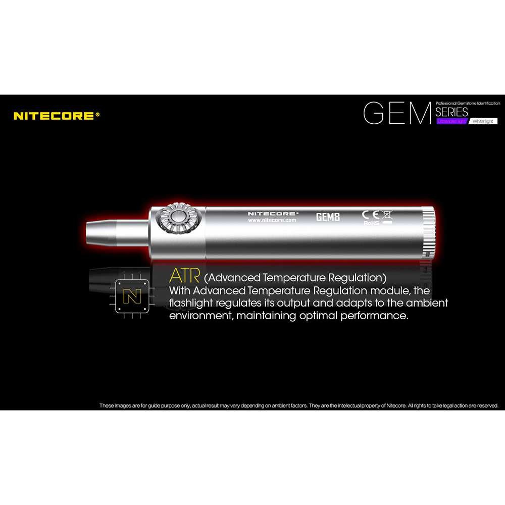 Nitecore GEM8 Senter Indentifikasi Identifikasi Batu Mulia Precious Stones XP-L HI V3 500 Lumens ORI