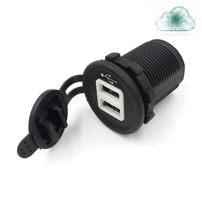 Motorcycle Charger 2USB Charging Port Cas Charge Motor Bergaransi Efisien Berkualitas Murah