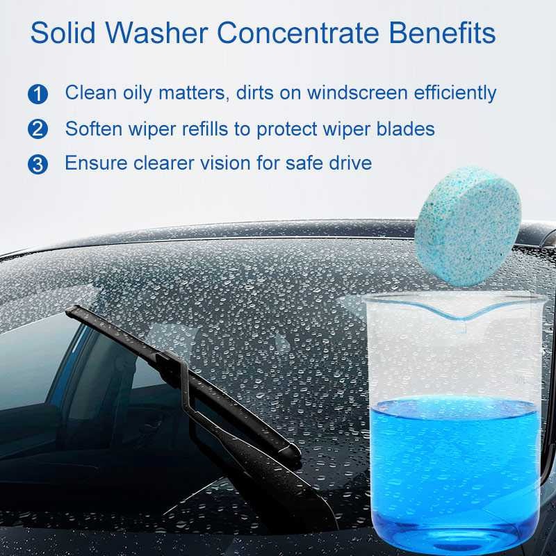 SGS Pil Kapsul Pembersih Kaca Otomatis Mobil High Efficiency Auto Car Glass Cleaner Clean 6 Pcs