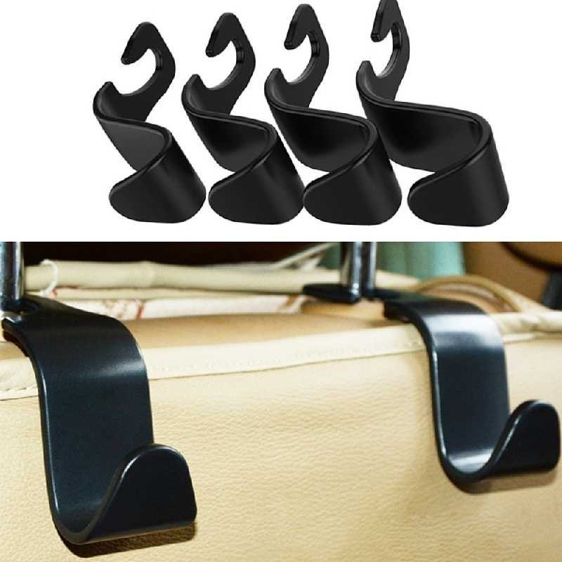 Gantungan Hanger Organizer Barang Mobil Car Set Headrest Holder Hook 1 Pc Multifungsi Hitam