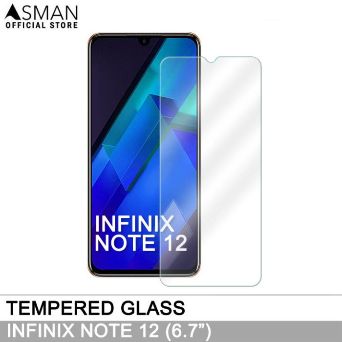 Tempered Glass Infinix Note 12 (6.7&quot;) | Anti Gores Pelindung Layar Kaca - Bening