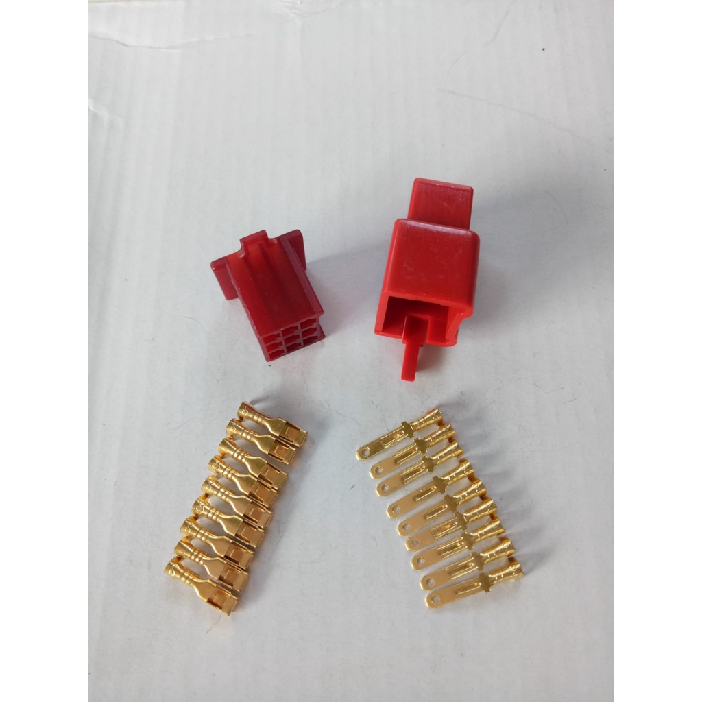 SOKET 9 PIN SKUN KECIL MERAH / SOCKET KABEL 9 PIN SKUN KECIL / KONEKTOR KABEL 9 PIN KECIL