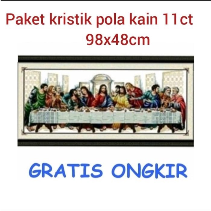 Terlaris Paket Kristik Pola Kain Jumbo Pemandangan Japanese Garden Air Terjun
