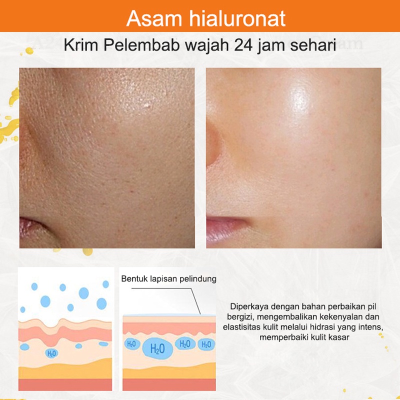 Cream Pemutih Wajah Perawatan Wajah Vitamin C Cream 50G Untuk Anti-kerut, Pelembab, Pemutihan Cepat Cream Pemutih Wajah