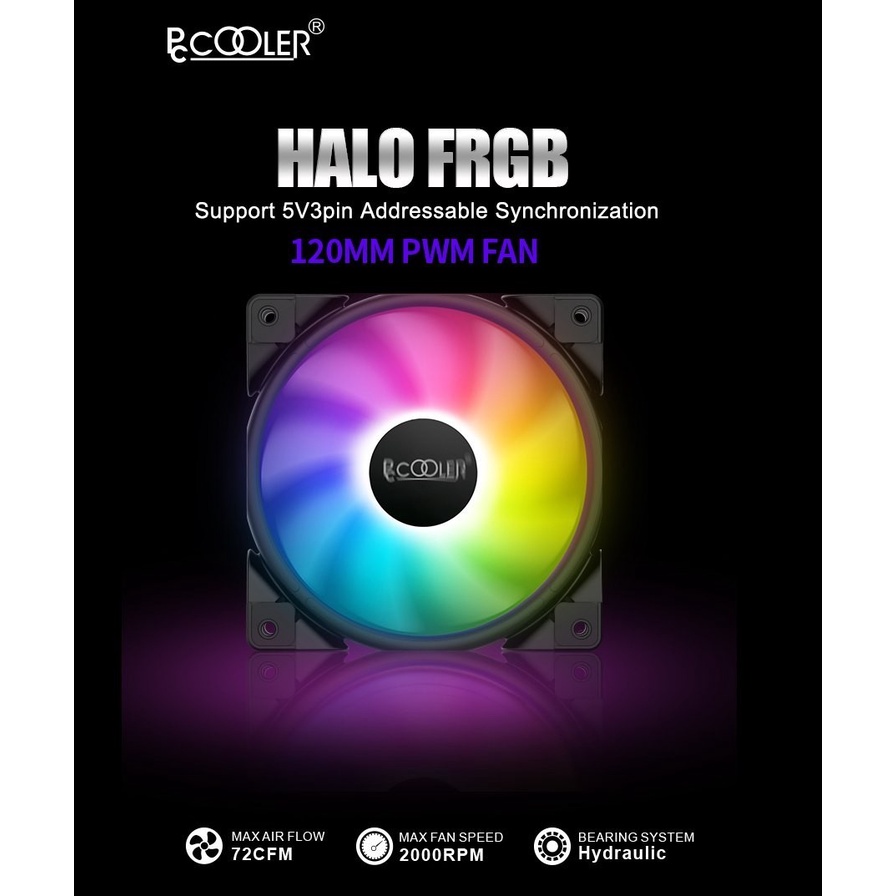 Fan Casing - PCCOOLER HALO FRGB (SINGLE) 12CM - Fan Casing FRGB Pccooler Halo