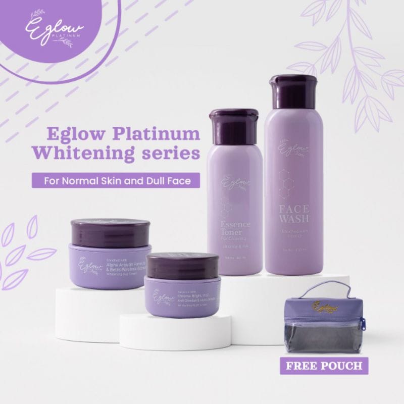 READY STOCK EGLOW WHITENING SKINCARE PAKET MENCERAHKAN GLOWING AMAN BPOM TERLARIS