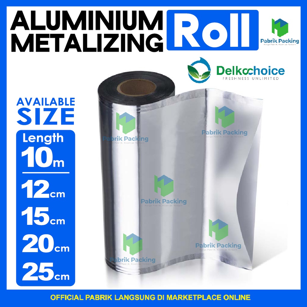 Plastik saset kemasan alumunium foil kemasan sachet metalizing roll delkochoice