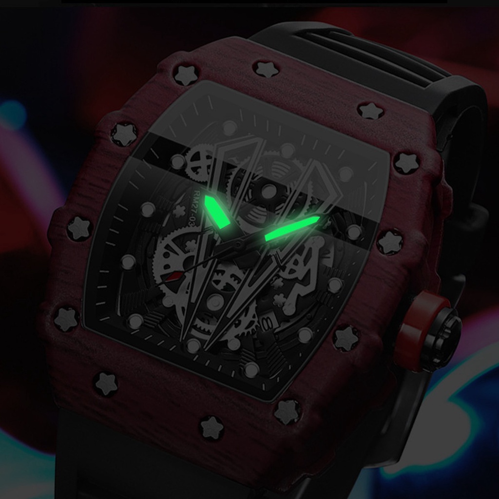 SANGCAKRA COD - Jam Tangan Pria Kasual Bisnis Keren Terbaru 2023 Tampilan Simple Desain Mewah Dan Elegan Strap Rubber Luminous Aktif Nyala DiTempat Gelap Tahan Air  Kaca Hardlex Glass Quartz Analog Kekinian Harga Murah Meriah - JP15