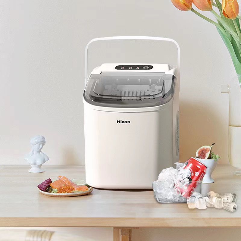 Hicon Ice Maker Mesin es batu Machine rumah15kg per hari 6 menit es jadi Ice maker tangga Cocok Untuk Rumah membuat es OKK