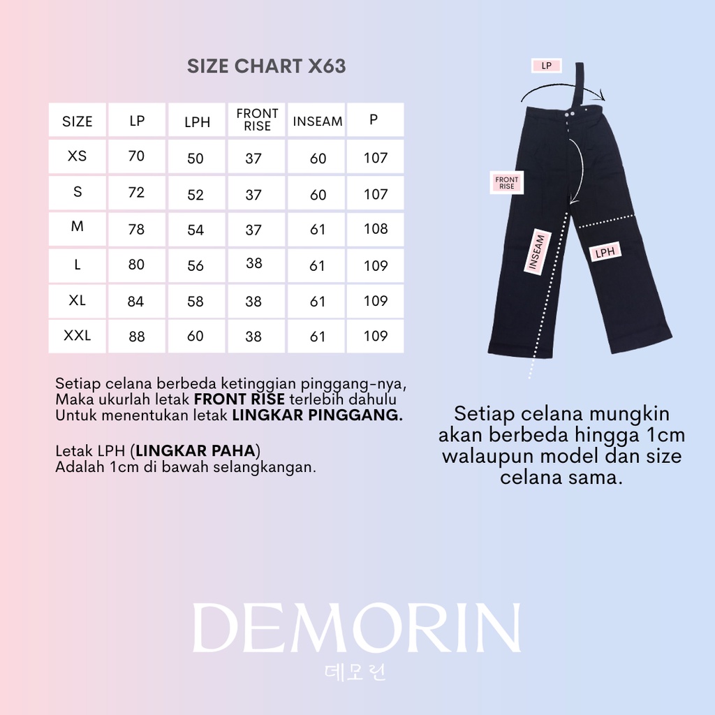 DEMORIN - Celana Jeans Wanita Kulot Highwaist Kekinian x63