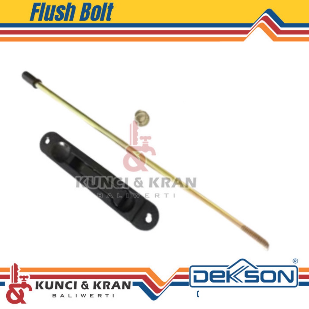 Grendel Tanam Pintu Aluminium Dekson Dekkson Flush Bolt FB DKS 508 BLACK HITAM