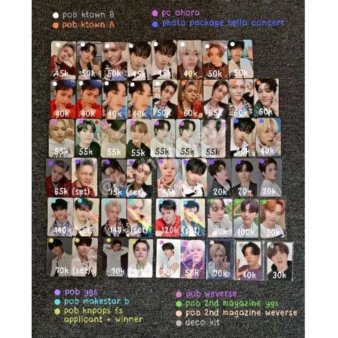 Photocard Treasure Ktown A B Ohora Photo Package Hello Concert YGS Yg select Makestar POB Magazine K