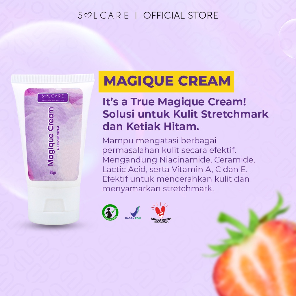 [COD] Solcare Megique Cream - Penghilang Stretchmark &amp; Pencerah Ketiak