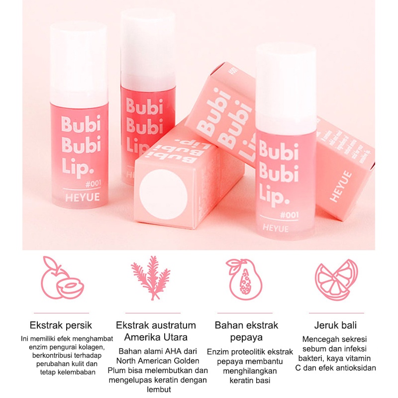 Lip balm Bubble Lip Scrub bubi bubi lip 12g Menghilangkan kulit mati dan kutikula di bibir Singkirkan bibir kering dan pecah