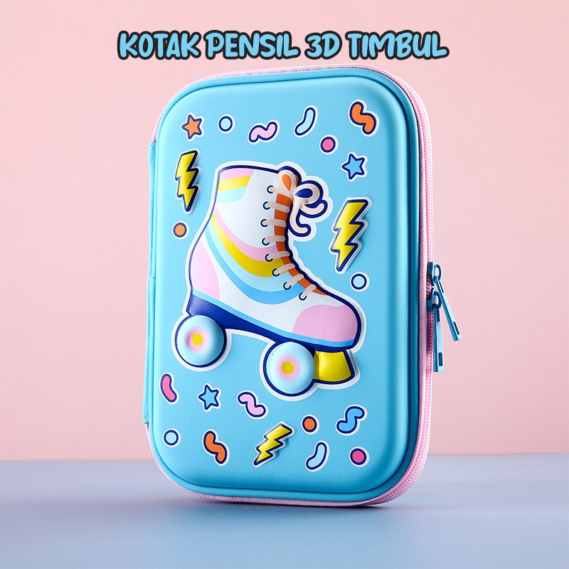 READY Kotak Pensil Anak 3D Timbul Original Import Lucu Bahan EVA Hadiah Ultah Anak Perempuan