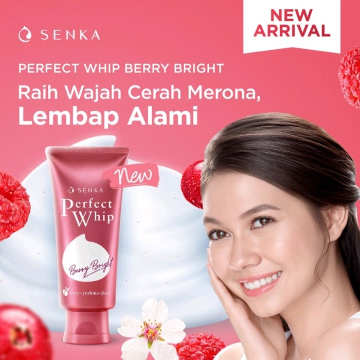 FACIAL WASH SENKA PERFECT WHIP BERRY FACIAL FOAM BRIGHTENING 100GRAM