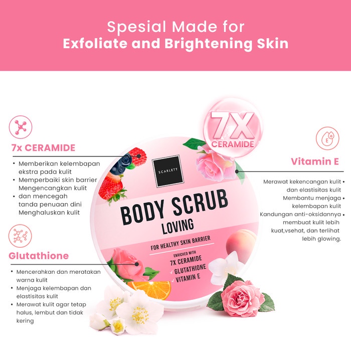 SCARLETT WHITENING LOVING SERIES / BODY LOTION / BODY SERUM / SHOWER SCRUB SABUN / BODY SCRUB / BODY CREAM