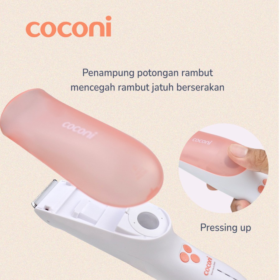 Coconi No Mess Vacuum Baby Hair Clipper Pemangkas Rambut Trimmer Vakum