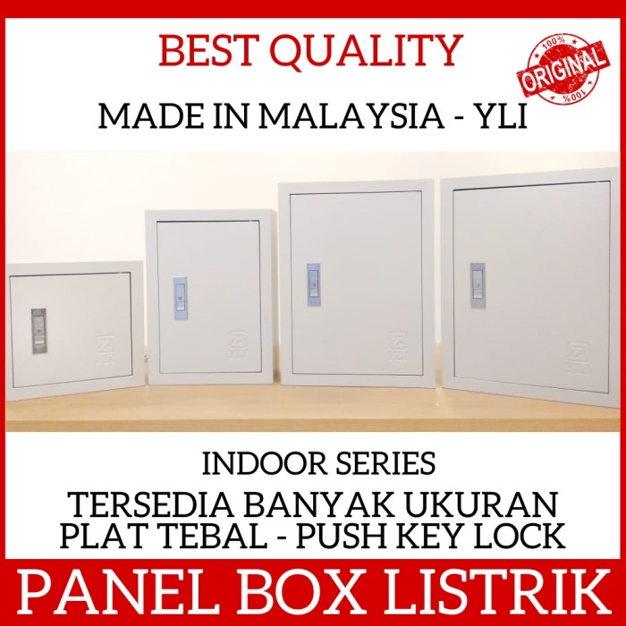 YLI Box Panel Kotak Listrik Indoor Plat Tebal Kunci Model Push Lock