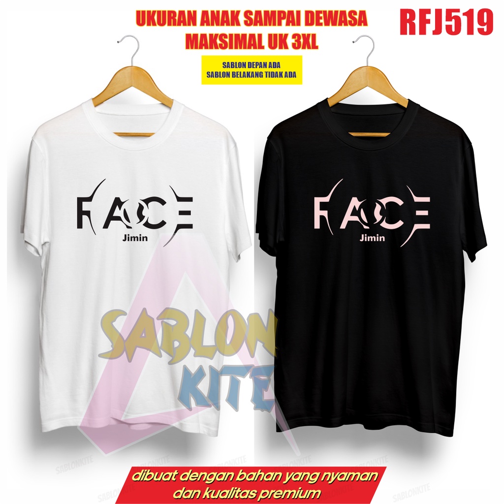 Gratis Fotocard Kaos kpop Park Jimin Face logo RFJ519