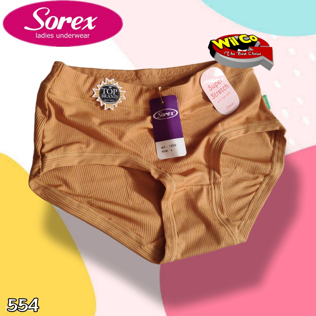 K554 - (Harga Per 1 Potong) CELANA DALAM PAKAIAN WANITA PAKAIAN DALAM SOREX SUPER STRETCH SIZE M - QL