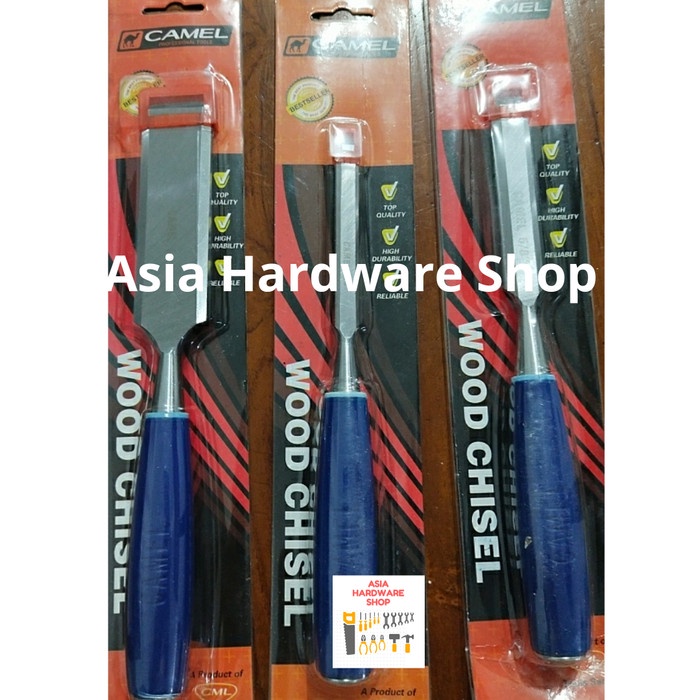 

Ukirku Camel Paket Pahat Kayu Set Isi 3 Ukuran 3/8" 5/8" 1 1/4" Wood Chisel