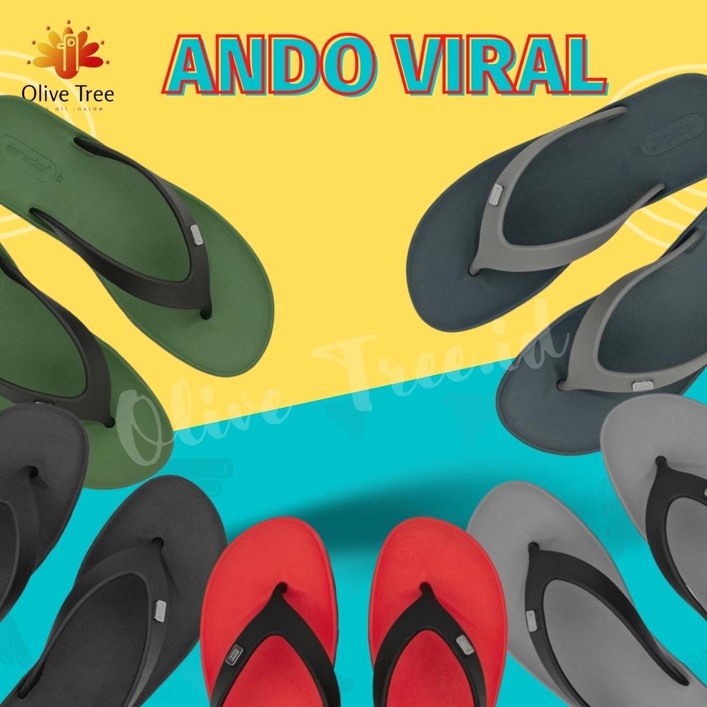 Viral Sandal Jepit Ando Sandal Jepit Pria Sandal Jepit Laki-Laki Asli 100% Original