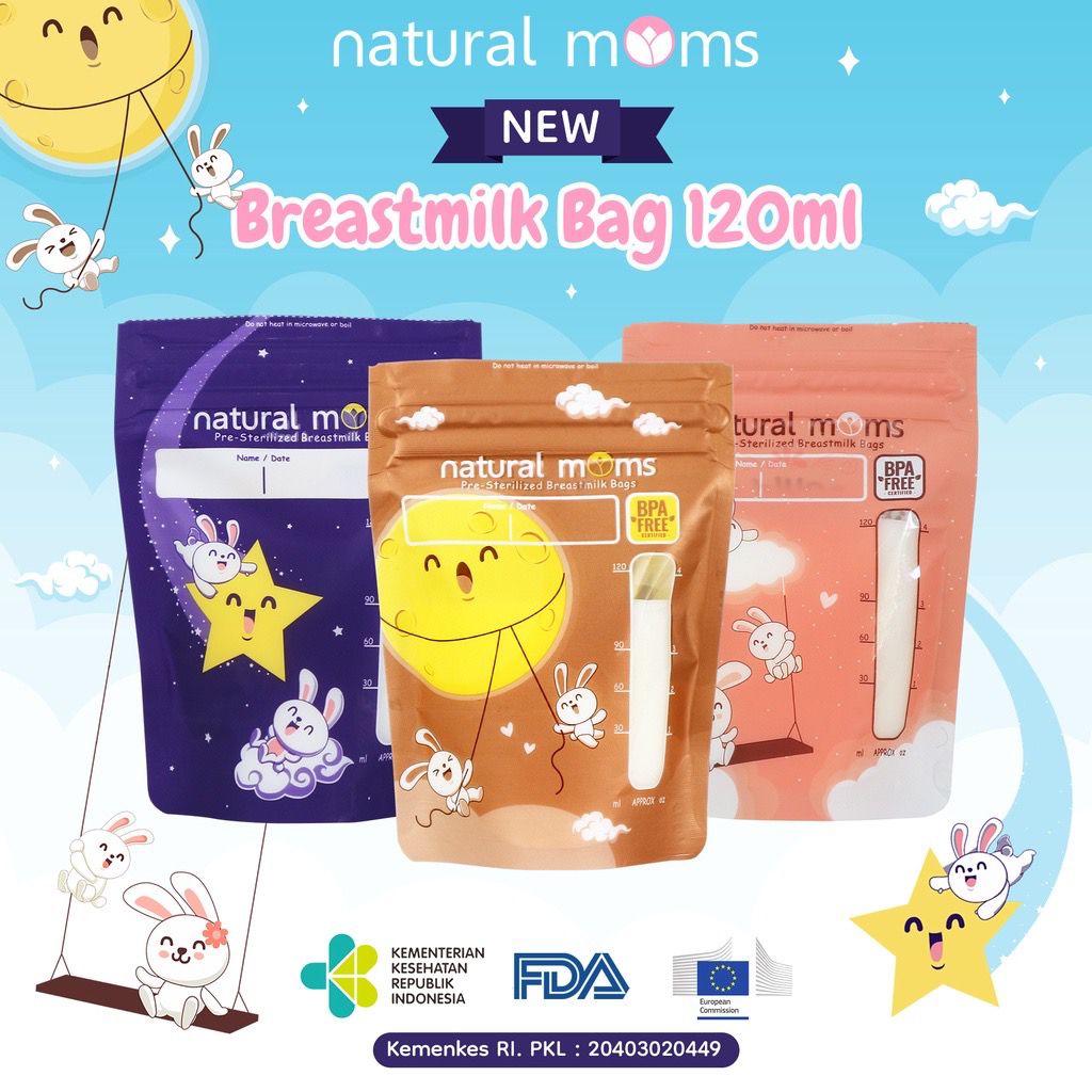 NATURAL MOMS Kantong Asi 120ml / Breastmilk Storage Bags Termurah