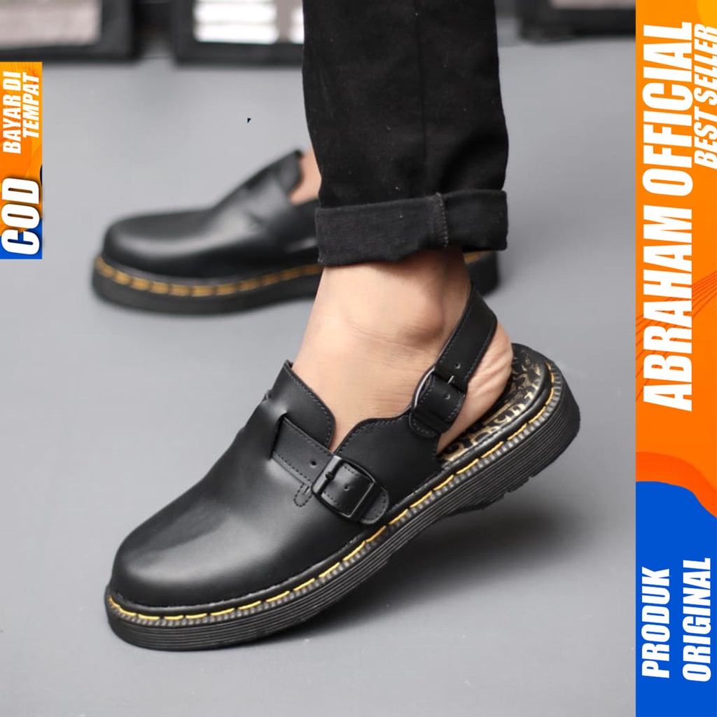 Sandal Sepatu Docmart Pria Sendal Slide Selop Pria Distro Original Abaraham BUSTON