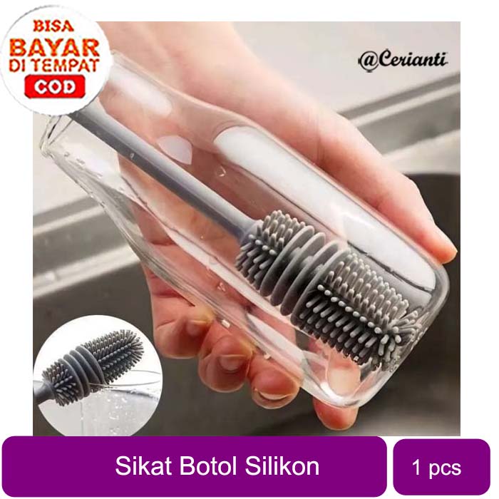 SIKAT PEMBERSIH BOTOL SILICON / SIKAT GAGANG PANJANG BAHAN SILIKON SERBAGUNA