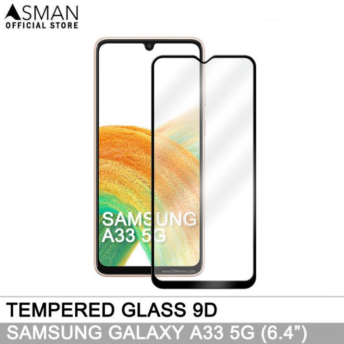 Tempered Glass Full Samsung Galaxy A33 5G (6.4&quot;) | Anti Gores Kaca - Hitam