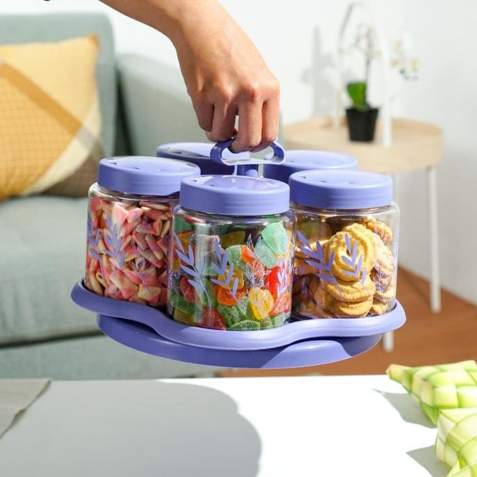 Toples Plastik Kue Kering Lebaran Bening Cantik Unik Angie Canister