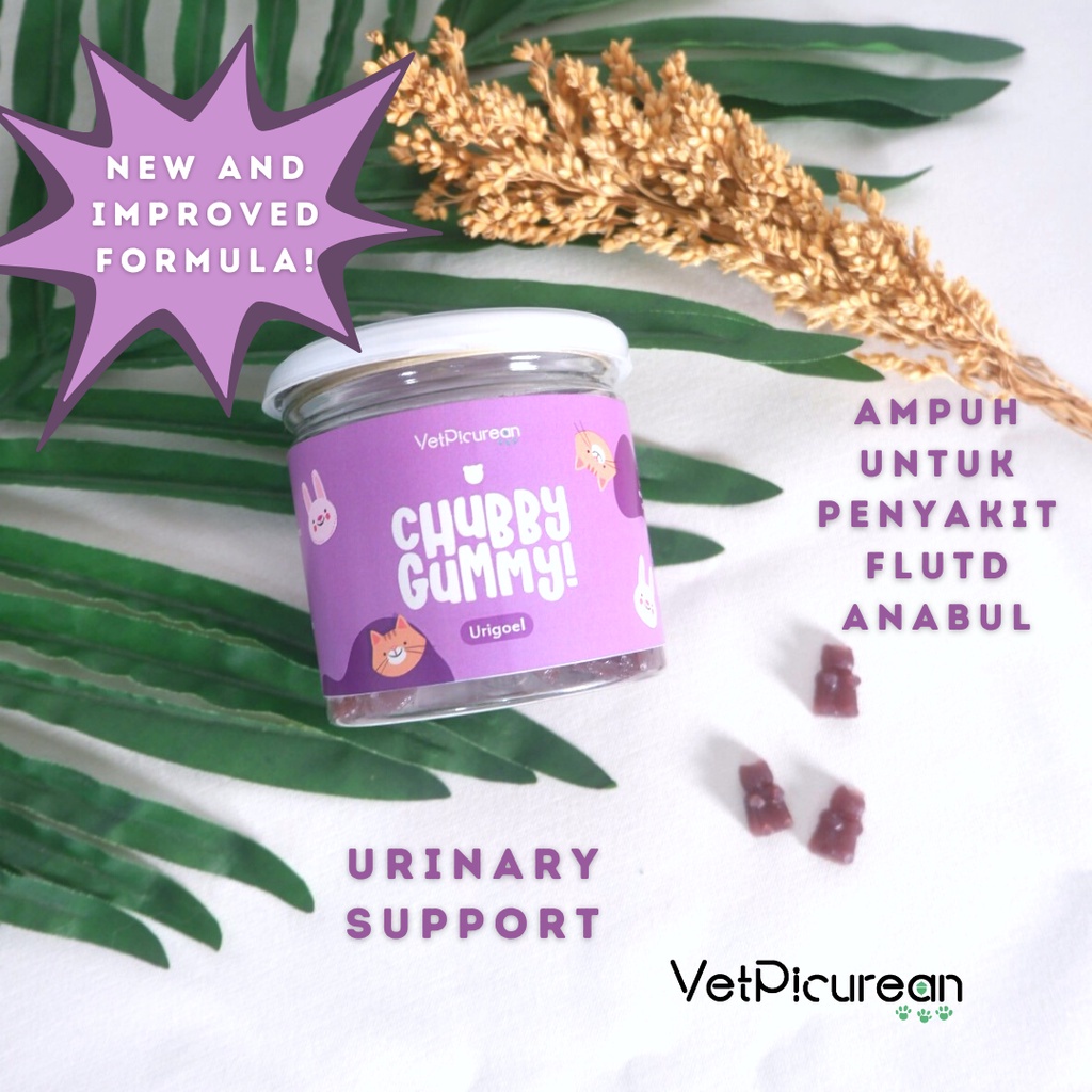 CHUBBY Gummy URIGOEL - Vitamin Urinary Anjing Kucing Untuk FLUTD / FUS / Susah Pipis / Pipis Darah / Kencing Batu