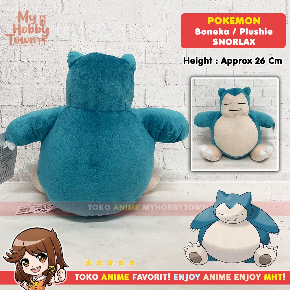 Boneka Anime Karakter Pokemon Snorlax Pocket Monster Plushie Doll