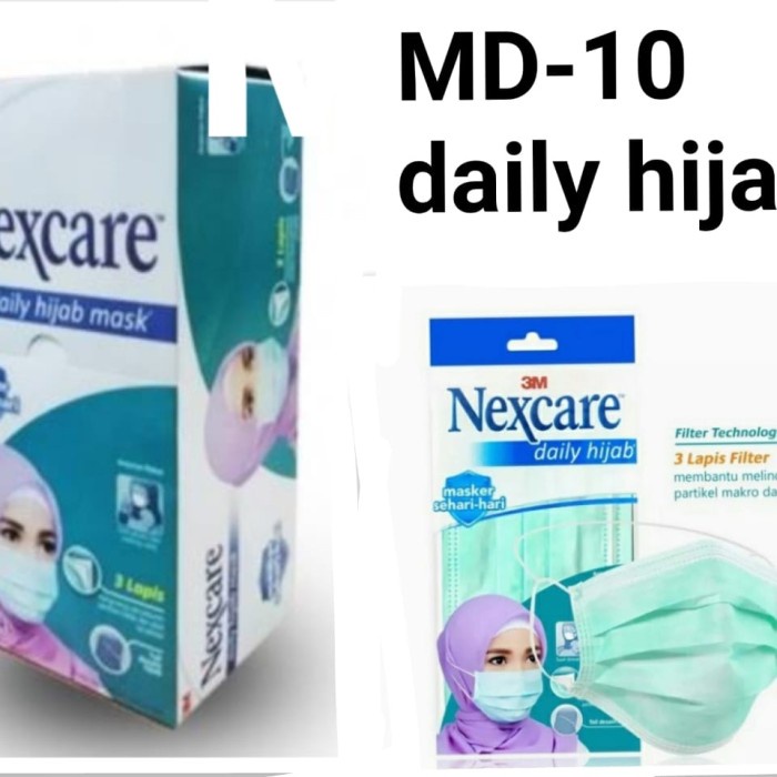 TERMURAH Masker NEXCARE 3M Daily Hijab MD10 Mask kesehatan MD-10