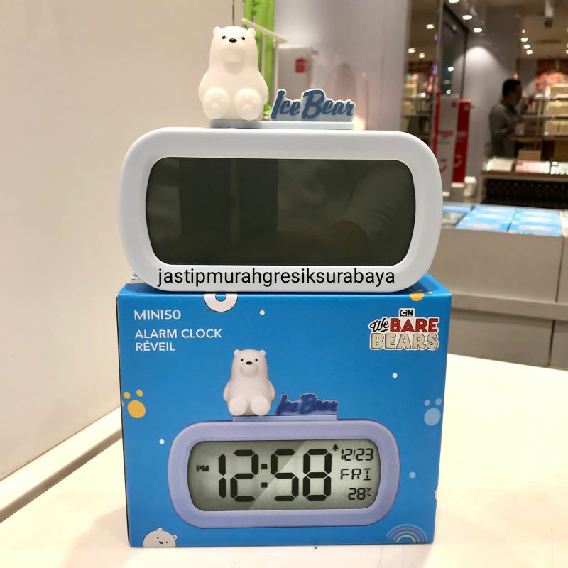 WE BARE BEARS ALARM CLOCK MINISO JAM MINISO JAM ALARM MINISO JAM ICE BEAR