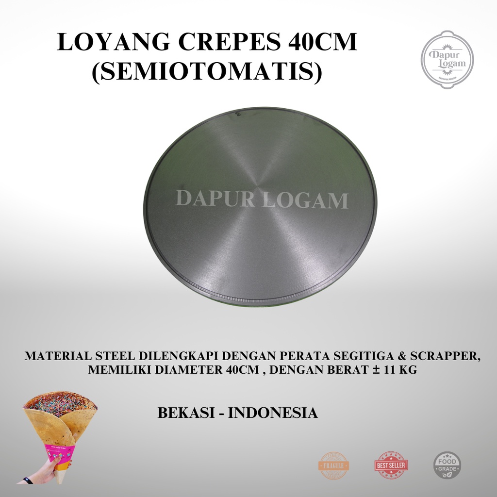 LOYANG CREPES 40CM, BAJA, SEMIOTOMATIS