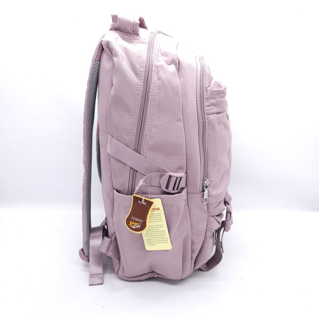 RANSEL LAPTOP SILVER GIRL 4 RUANGAN / TAS SEKOLAH CEWEK SD SMP SMA KULIAH 18INCH SLOT BANYAK DAN GRATIS JAS HUJAN / TAS PUNGGUNG WANITA WARNA WARNI BARU / TAS DUKUNG ANAK POLOS ALTO ASLI / BAGPACK COLORFULL KUAT AWET / STYLISH BACKPACK