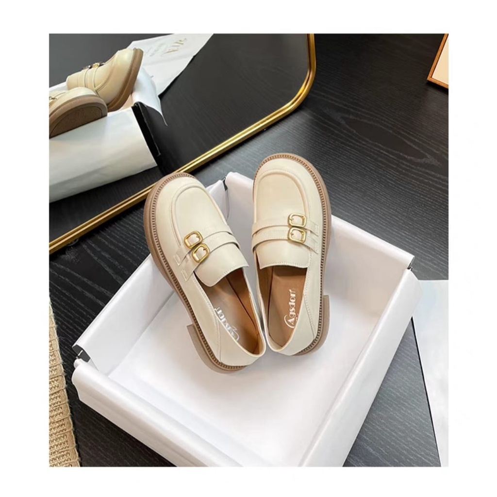 Sepatu Wanita Loafers Docmart / Sepatu Kerja Slip On Korea Harazuka GPR 277