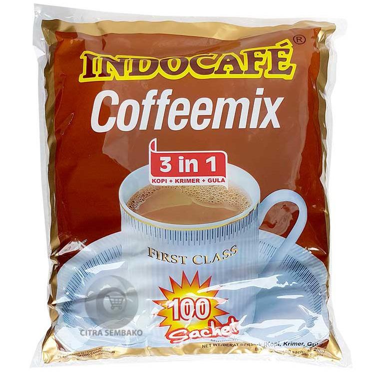 

HOT INDOCAFE COFFEEMIX (100 SACHET X 20 GRAM) / INDOCAFE 3IN1 ISI 100 SACHET