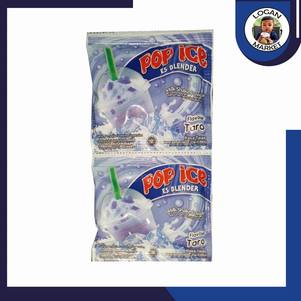 

⚡COD⚡ Pop Ice Es Blender Taro Renceng 10 Pcs Sachet 25gram