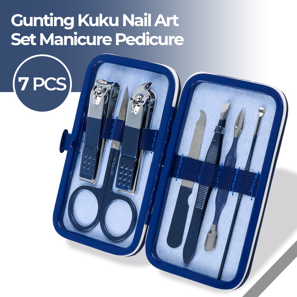 Gunting Kuku Nail Art Set Manicure Pedicure 7 PCS LM302