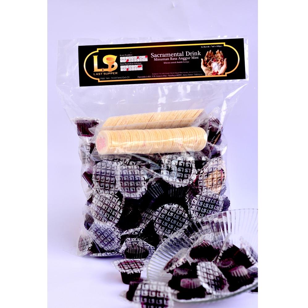 

Bagus!!!!!! Minuman Rasa Anggur Perjamuan Cup + Hosti Ayat (isi 100pcs) non alkohol
