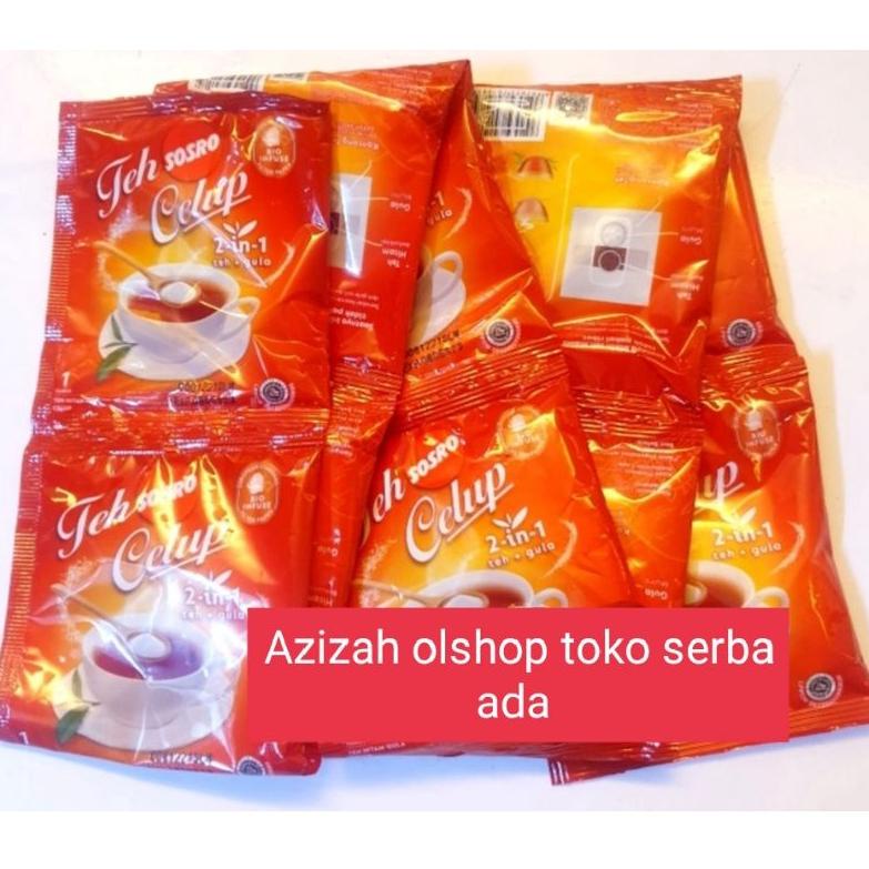 

>XC26619< Teh Sosro celup teh+gula sachet SOSRO satu renceng isi 10 pcs