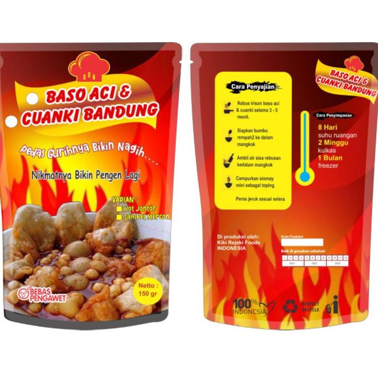 

✓ Baso Aci Instant Kemasan Full Print Sambal Mercon | Boci Pedas | Baci Keju