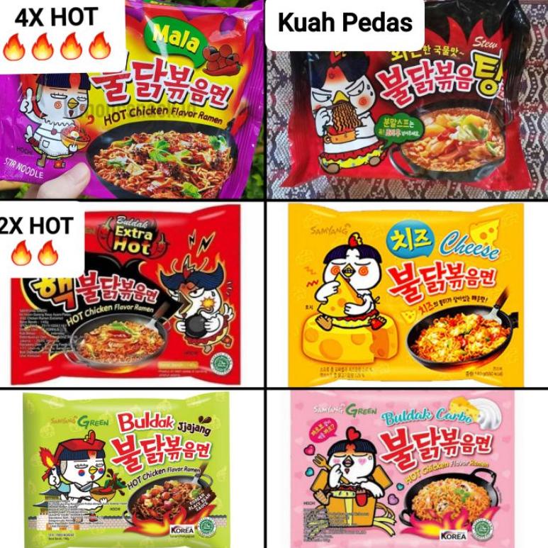

COD✔️ Mie Ramen Samyang Jjajang Carbonara Original Hot Chiken Cheese Nuclear Extreme Extra Hot Stew Mala