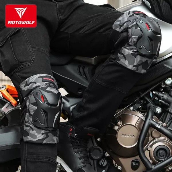 Terlaris Motowolf Knee Pad Deker Lutut Motor Elbow Pad Deker Tangan Protection