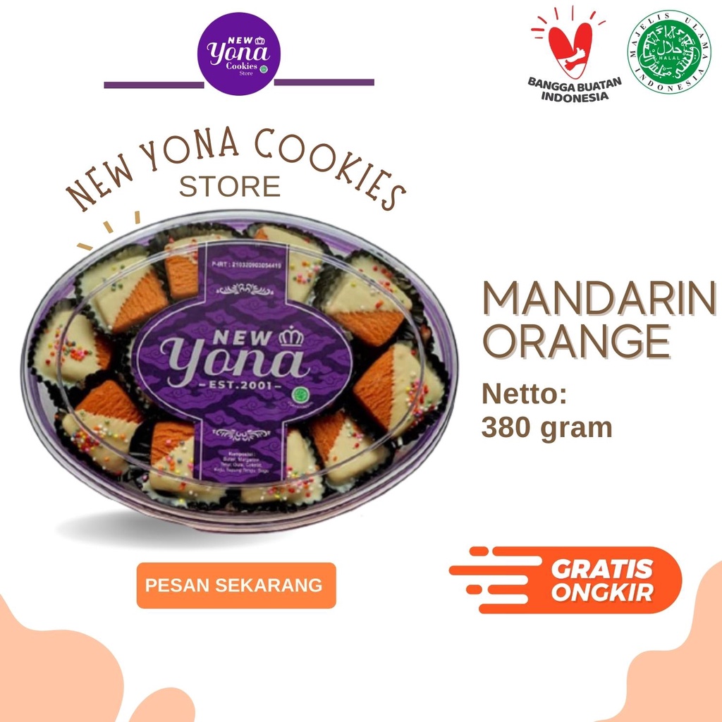 

Kue Kering Lebaran New Yona Cookies (MANDARIN ORANGE)